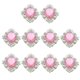 thumbnail image 1 of 10pcs oval flatback acrílico cristal rhinestone botón diy artesanía rosa, 1 of 3