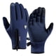 thumbnail image 2 of Guantes De Nieve A Prueba De Viento Con Calor De Cremallera Manténgase Para Conducir Ciclismo Hombres Mujeres Azul Oscuro M, 2 of 5