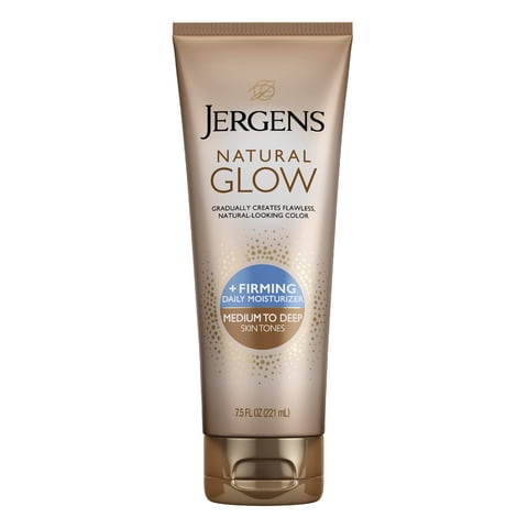 Crema Hidratante Jergens Natural Glow + Reafirmante, 220 Ml, De Color Medio A Bronceado