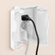 thumbnail image 1 of Cubierta para enchufe Havenso con doble bloqueo, grande, interior, blanca, 1 of 8