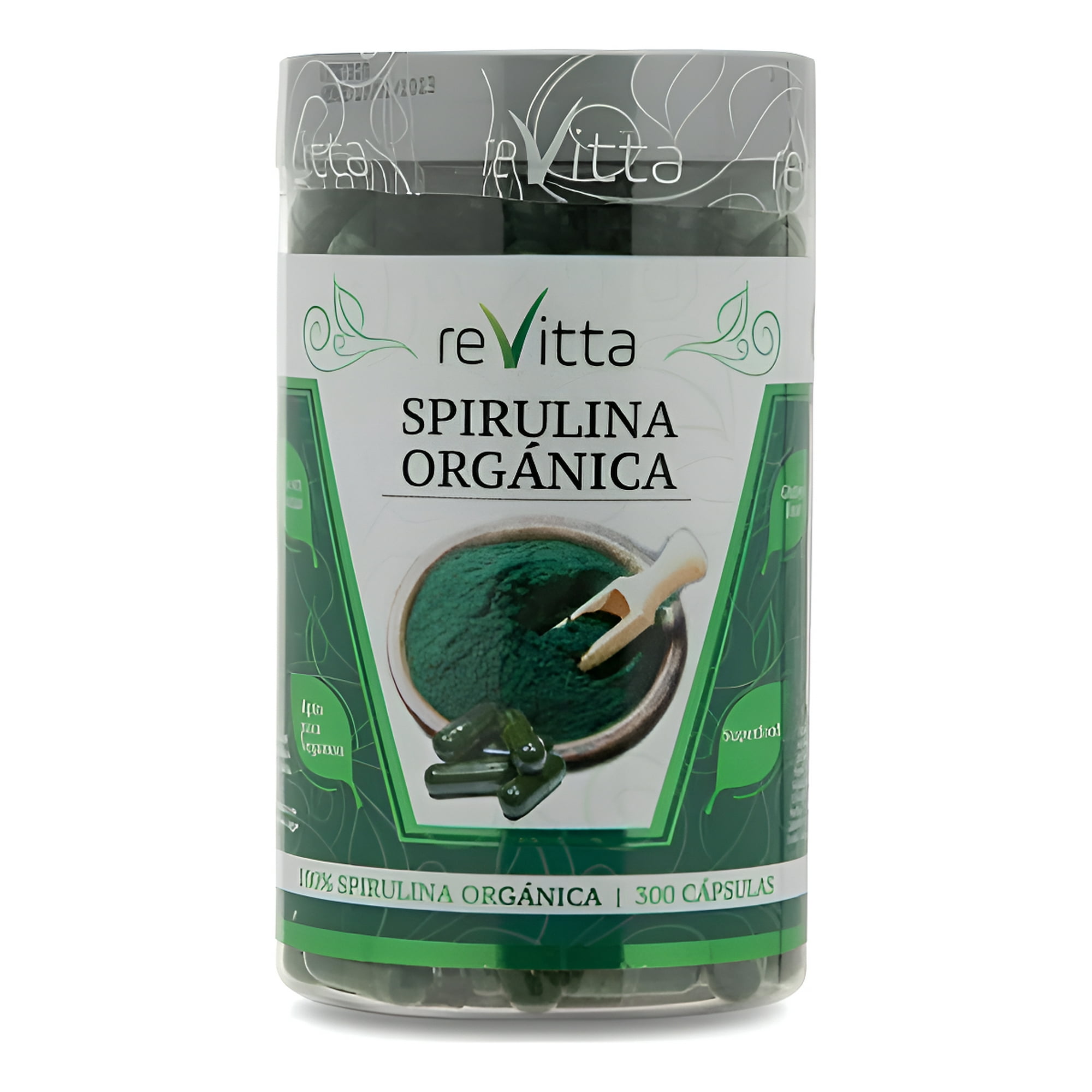 Revitta Wellness - Spirulina Orgánica En Cápsulas 300 Cápsulas