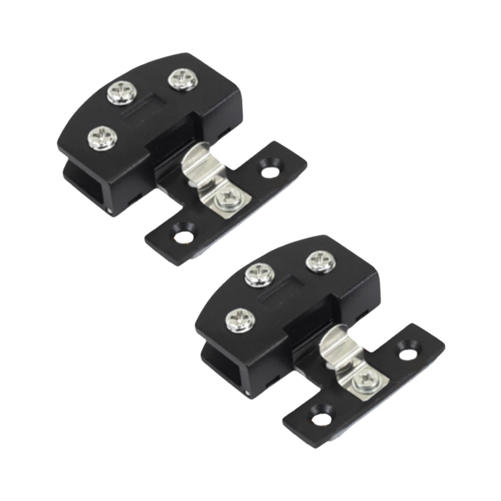 Magideal - Bisagra De Puerta De Gabinete De Vidrio De 2 Piezas, Abrazadera Sin Marco, Fácil Instalación, Bisagra De Armario De 90 Degree, Herrajes Para Muebles Para Vi Negro