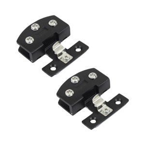 Magideal - Bisagra De Puerta De Gabinete De Vidrio De 2 Piezas, Abrazadera Sin Marco, Fácil Instalación, Bisagra De Armario De 90 Degree, Herrajes Para Muebles Para Vi Negro