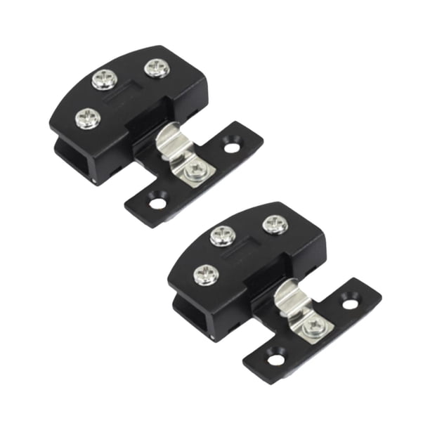 Bisagra de puerta de gabinete de vidrio de 2 piezas, abrazadera sin marco, fácil instalación, bisagra de armario de 90 degree, herrajes para muebles para vi Negro