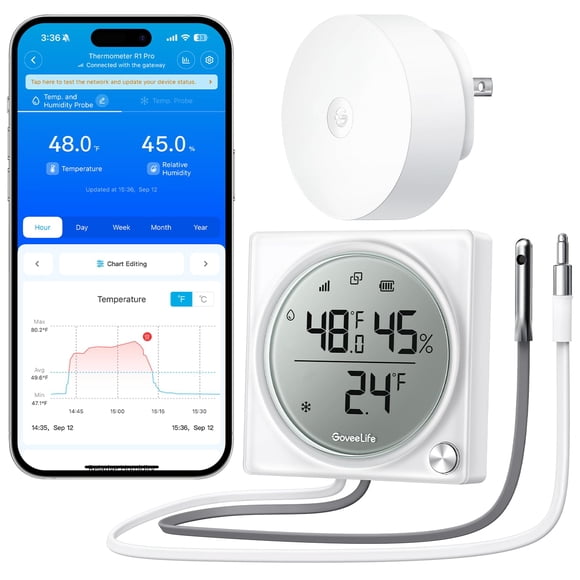 Termómetro GoveeLife 2.0 WiFi con Doble Sonda y Alcance de 550 m