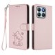 thumbnail image 1 of Honor X8B 4G Funda Billetera con Estampado de Gato, Rosa, 1 of 6