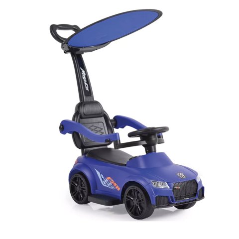 Mundo Online - Auto Correpasillo Con Mango Sombrilla, Luces Y Sonido Azul