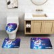 thumbnail image 2 of Booba Juego de 3 alfombras de baño de coral fleece: tapete de baño + alfombra de inodoro en forma de U + funda de tapa de inodoro en forma de O, 2 of 6