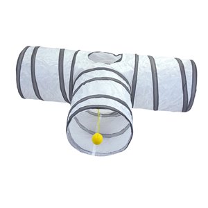 Ioensy - Tubo Plegable De Túnel Para Gatos De 3 Vías Con Pelota De Juego Para Gatos, Conejos, Cobayas