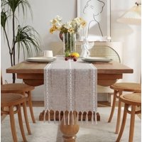 Atlas - Camino De Mesa Lino Y Algodon Gris