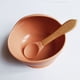 thumbnail image 1 of 1set Baby Feeding Bowl And Spoon Set, Silicone Baby Bowl Suction Cup With Wooden Spoon Silicone Suction Base Non Slip Baby First Feeding Kit Gift For Toddler Children Girls Boys, 1 of 5