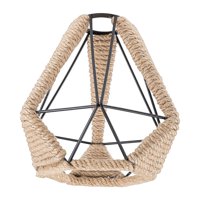 Ioensy - Pantalla De Lámpara De Cuerda Tejida Pantalla De Jaula De Metal Pantalla De Luz Colgante Industrial Estilo B