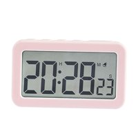 Magideal - Reloj Digital Relojes De Cabecera Pantalla 12/24H Relojes De Escritorio Fáciles Relojes De Mesa De Escritorio Para Decoración Del Hogar Dormitorio , Rosa