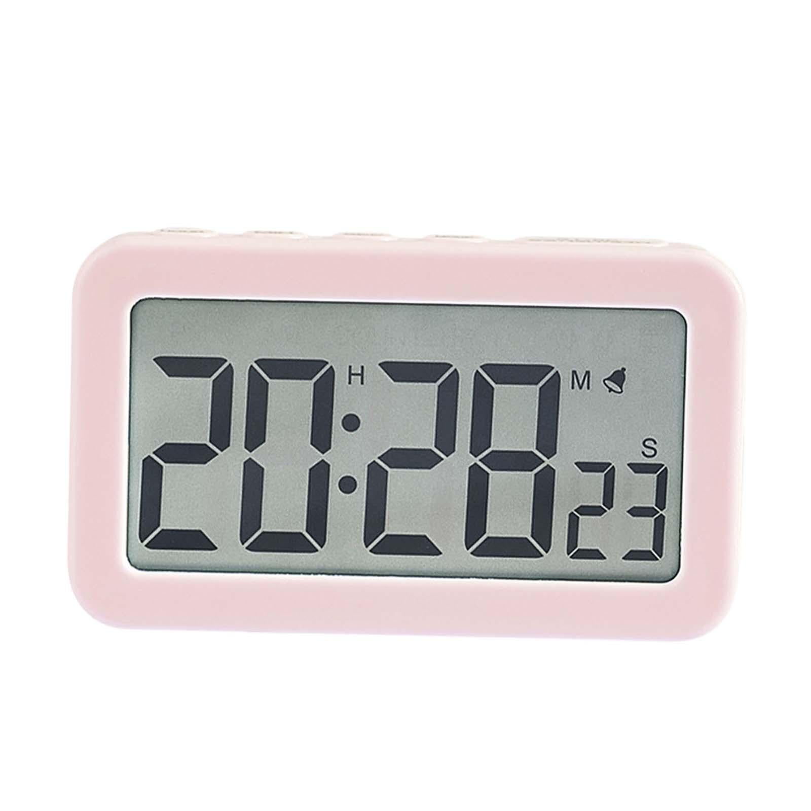 Magideal - Reloj Digital Relojes De Cabecera Pantalla 12/24h Relojes De Escritorio Fáciles Relojes De Mesa De Escritorio Para Decoración Del Hogar Dormitorio , Rosa