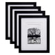 thumbnail image 1 of Set de 4 marcos de fotos Egofine de madera negra con plexiglás, 8 x 10 cm, 1 of 7