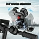thumbnail image 3 of Soporte de teléfono para bicicleta - Soporte de motocicleta ajustable con rotación de 360°, clip universal para manillar de scooter para smartphones de 5,1" a 6,8-Negro, 3 of 7