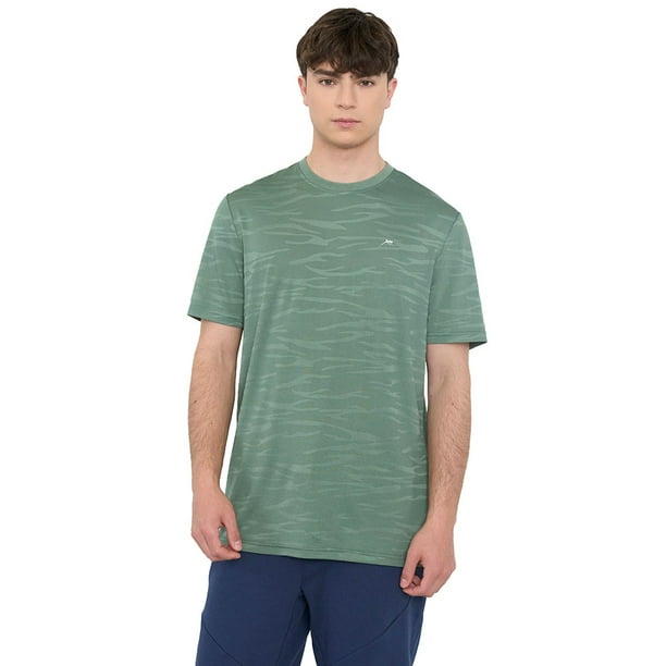 Polera Hombre Deportiva Texturizada Verde Corona
