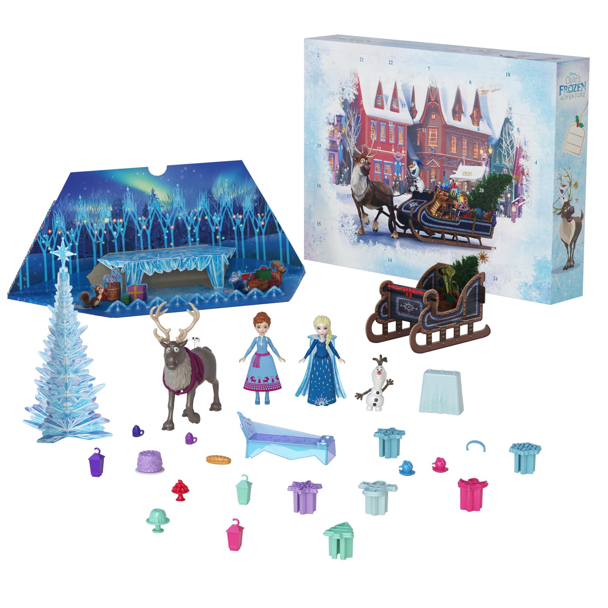 Calendario De Adviento De Juguete Mattel Disney Frozen Anna & Elsa Con Amigos