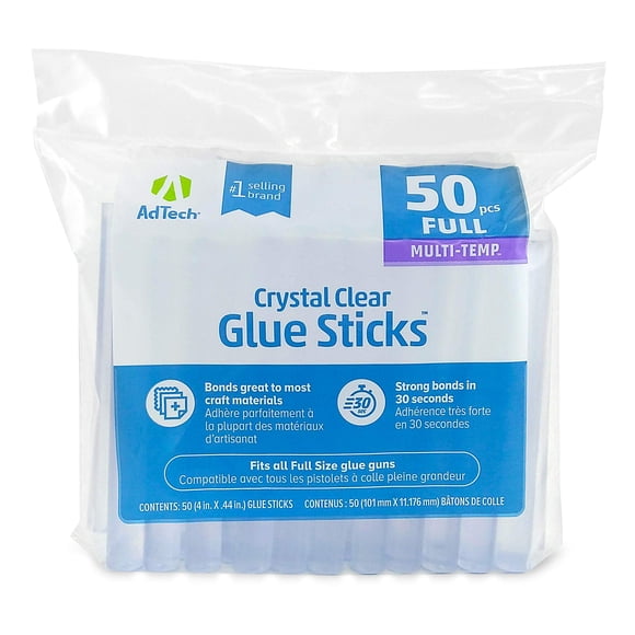 Barras de Pegamento AdTech 50 piezas, 10 cm x 1 cm, Multi-Temperatura