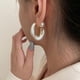 thumbnail image 5 of Pendientes de aro gruesos de oro, pendientes de aro de perla chapados en oro de 14 k para mujer, pendientes colgantes de perla, pendientes llamativos de perla, pendientes de aro gruesos, regalos adecu, 5 of 7