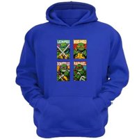 Genérico - Polerón Canguro Tortugas Ninja Azul Talla M Unisex