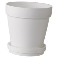 Ioensy - Maceta Resistente Con Platillo Para Suculentas, Manualidades, Recuerdo De Boda, Color Blanco