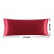 thumbnail image 5 of PiccoCasa 1Pc Funda de Almohada Larga de Satén Suave y Sedoso para Cama 20"x54" Vino, 5 of 7