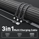 thumbnail image 2 of Cable de carga WEREOS 122 cm 3‑en‑1 trenzado (2 unidades), 2 of 7