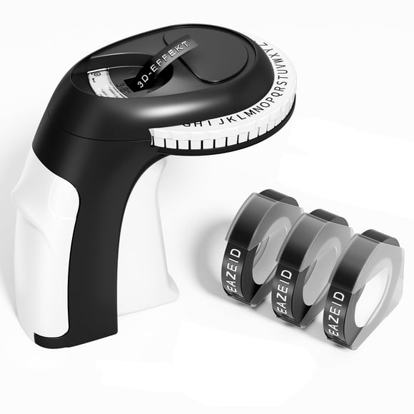 Etiquetadora EazeID de 9 mm con máquina de relieve + cintas