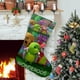 thumbnail image 1 of Wonderoos Tema: Calcetines de Navidad, fino lino blanco para colgar en escaleras y chimenea, decoración navideña para el hogar, regalo de Navidad.54cm×38cm, 1 of 5