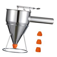 Magideal - Dispensador De Para Panqueques, Embudo De Repostería De Acero Inoxidable, Herramienta Para Hornear Reutilizable Desmontable, Embudo Para Bolas De 1200Ml
