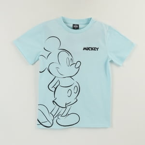Polera Manga Corta Niño Celeste Mickey Mouse Disney