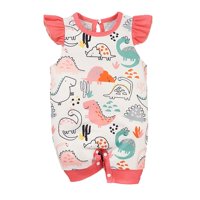 Magideal - Mono Con Botones De Verano Para Bebés, Trajes De Mameluco Con Mangas De Mosca Para Niña, Mameluco De Verano Para Fiesta De Cumpleaños, Fotografía De 18 A 24 Meses