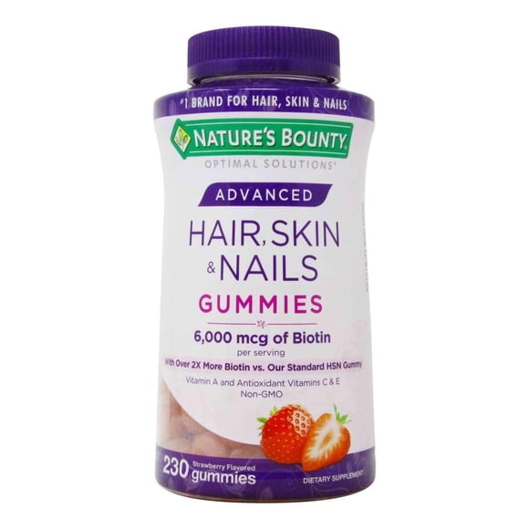 Gomitas Supplement Nature's Bounty para cabello, piel y uñas, 230 unidades