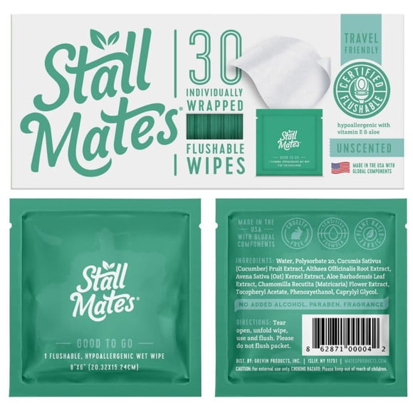 Toallitas desechables Stall Mates 30, envueltas individualmente