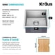 thumbnail image 4 of Fregadero Kraus Kore KWU111-17 43x48x27cm Acero inoxidable, 4 of 9