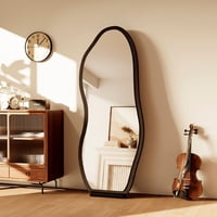 Santú Home & Deco - Espejo Irregular Cuerpo Entero Café Oscuro 170X70Cm Madera