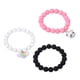 thumbnail image 3 of 3 Pulseras De Cuentas Para Niños, Bonitos Regalos, Joyería De Cuentas Para Festivales, Vestidos De Playa, Rosa, Blanco Y Negro, 3 of 3