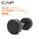 thumbnail image 2 of Par de mancuernas CAP de 10 lb, 12 caras, recubrimiento y mango cromado, 2 of 7