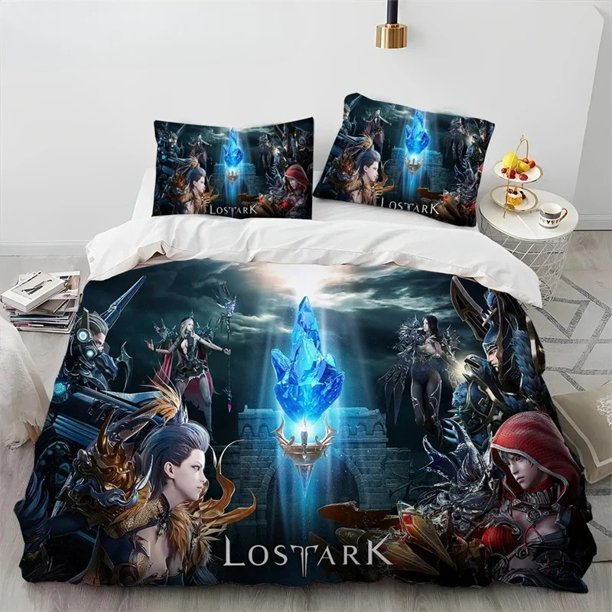 3D Lost ARK Game Gamer Cartoon Comforter Bedding Set,Duvet Cover Bed Set Quilt Cover Pillowcase,king Queen Size Bedding Set GiftBed Sheets