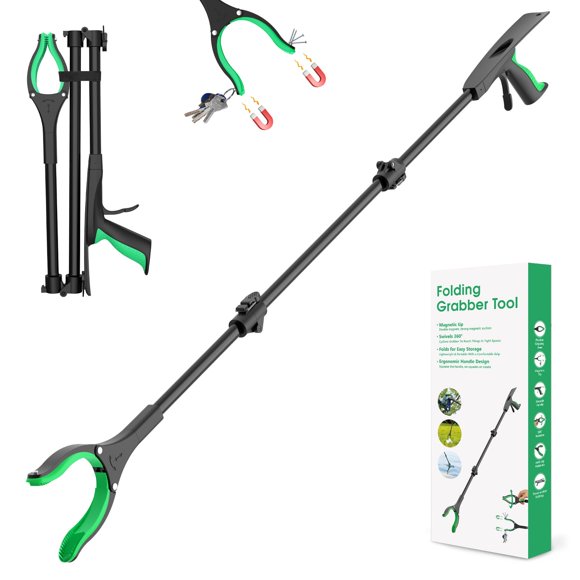 Herramienta Alcanzadora VerdiNex 51 Pulgadas Resistente Negra y Verde