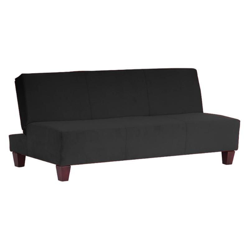 Mantahue - Futón Llaima Sin Brazo 3 Cuerpos Tela Genova Negro