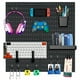 thumbnail image 1 of Kit Organizador de Pared Lansi Negro con Paneles Perforados, Compartimentos, Ganchos y Estantes, 1 of 3