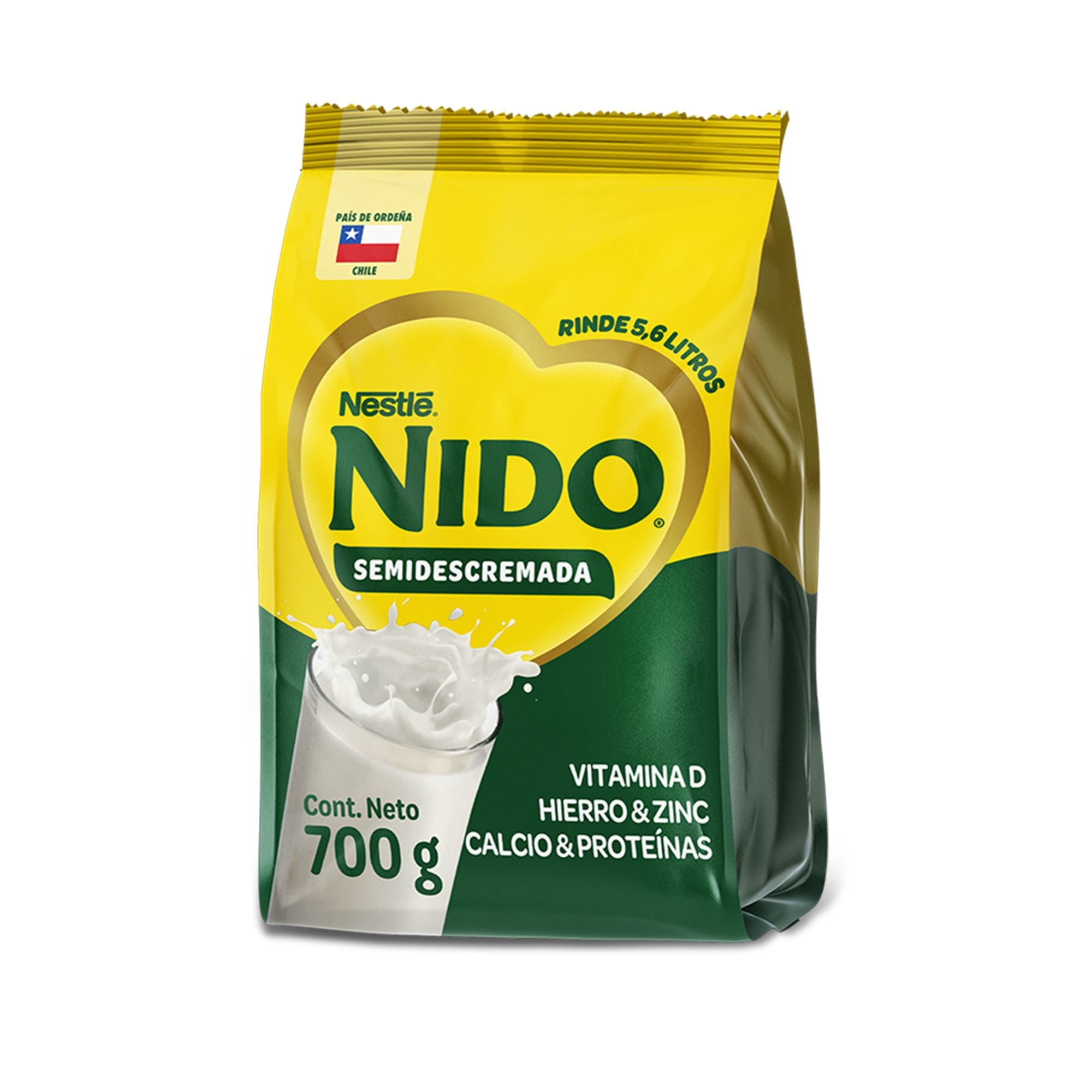 Leche En Polvo Semidescremada Bolsa 700 g Nido
