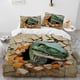 thumbnail image 1 of 3D Cartoon Dinosaur Illusion Comforter Bedding Set,Duvet Cover Bed Set Quilt Cover Pillowcase,Queen Bedding Set for Boys Gift Bed Sheets, 1 of 5