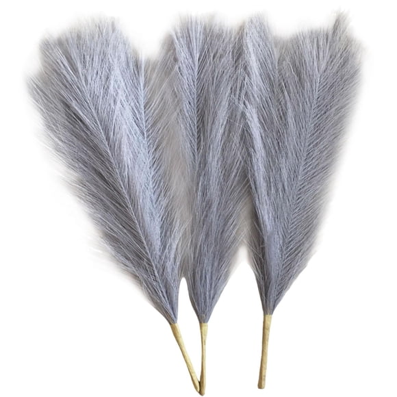 3 Ramo de Hierba Seca Artificial Arreglo de Flores para Jarrón Fragmitas para Decoración de Mesa Accesorios de Fotografía Granja Vacacion , gris