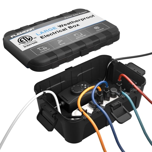 Caja Eléctrica Exterior Flemoon 12.5x8.5x5in IP54 Negra