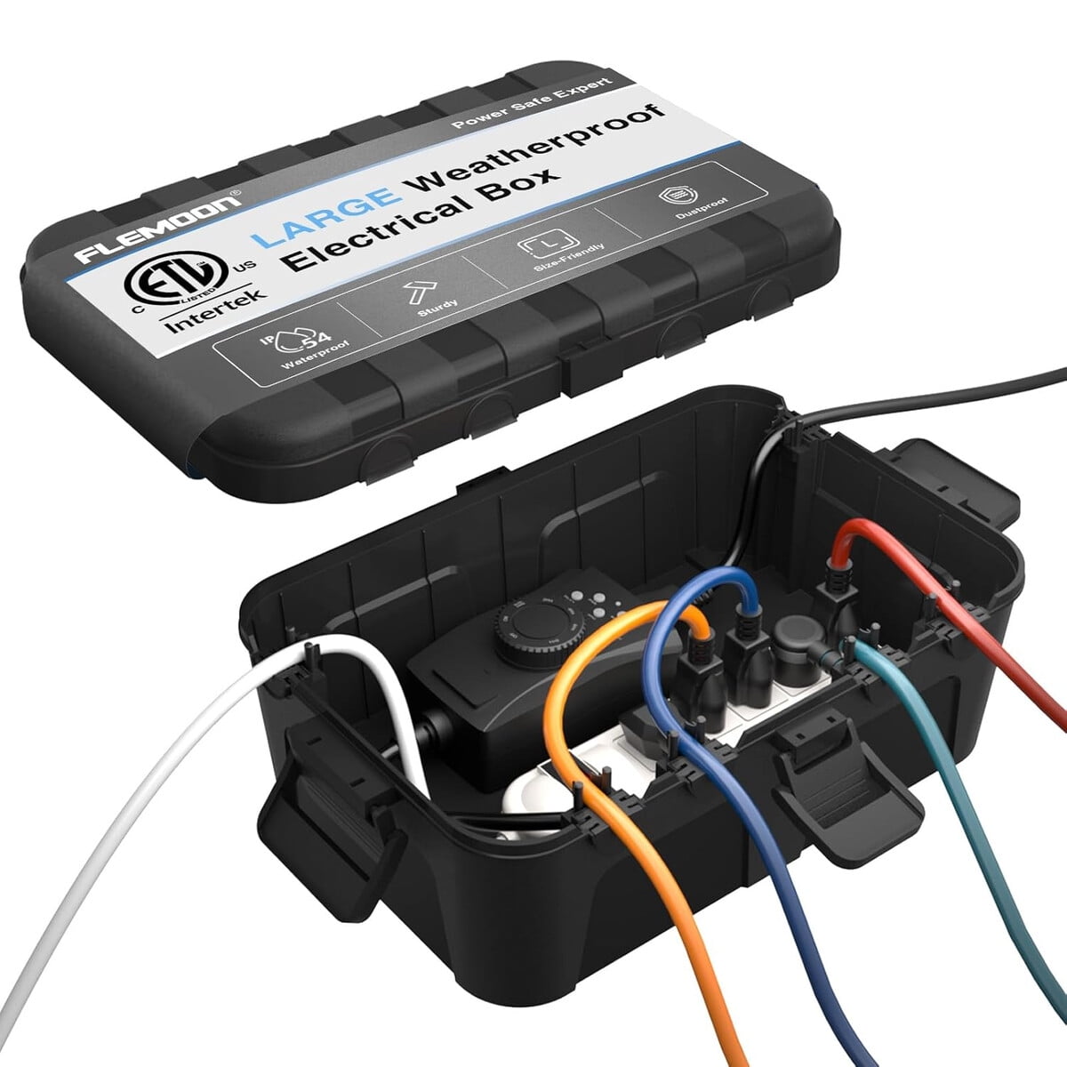Caja Eléctrica Exterior Flemoon 12.5x8.5x5in Ip54 Negra