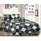 thumbnail image 1 of Cobertor de verano tipo quilt tamaño 2 Plazas Diseño Cuadros Azul Beige y Verde, 1 of 1