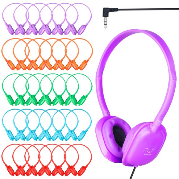 Auriculares con Cable MENGLALA para Niños Paquete de 20 Unidades en 5 Colores